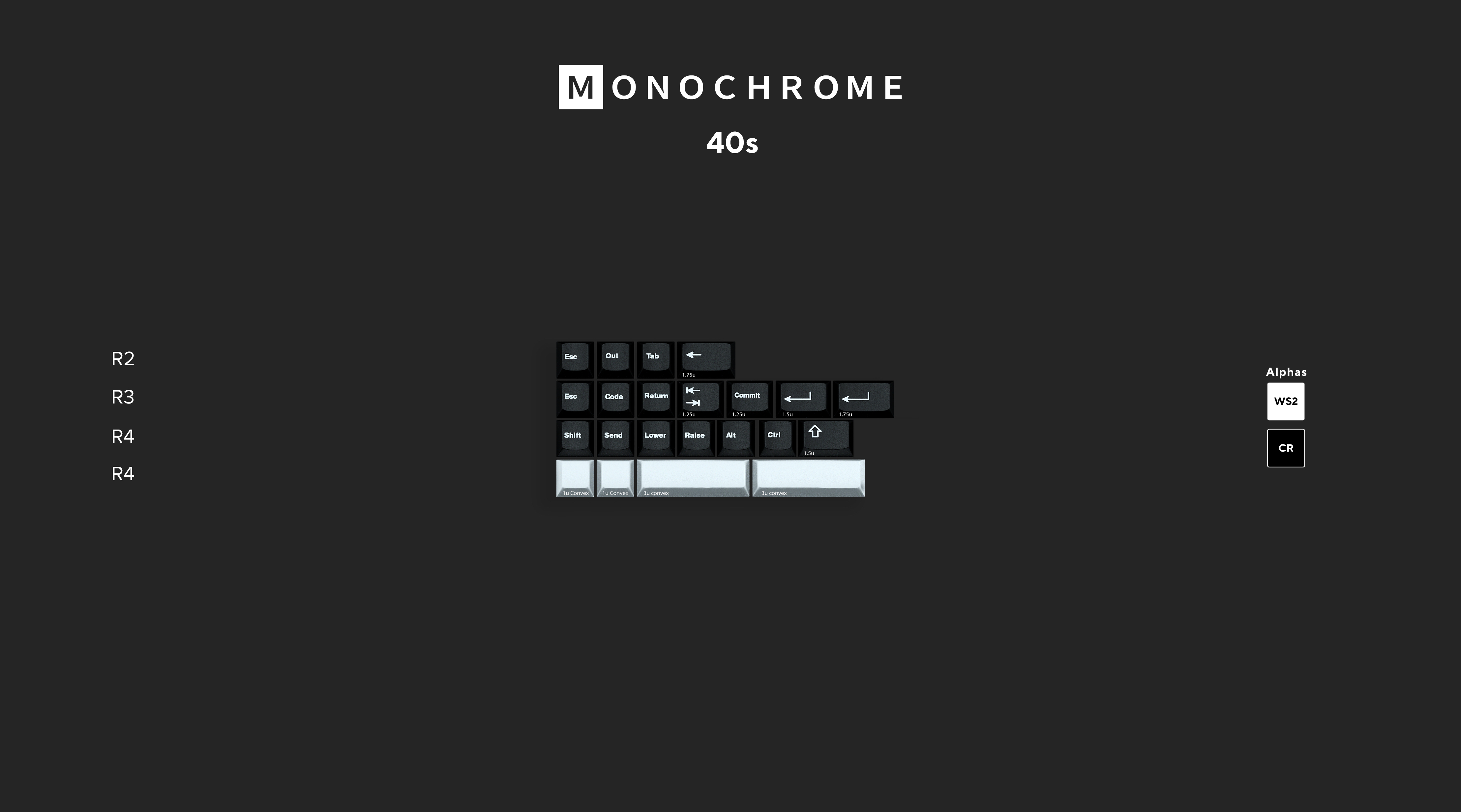 GMK Monochrome Keycaps